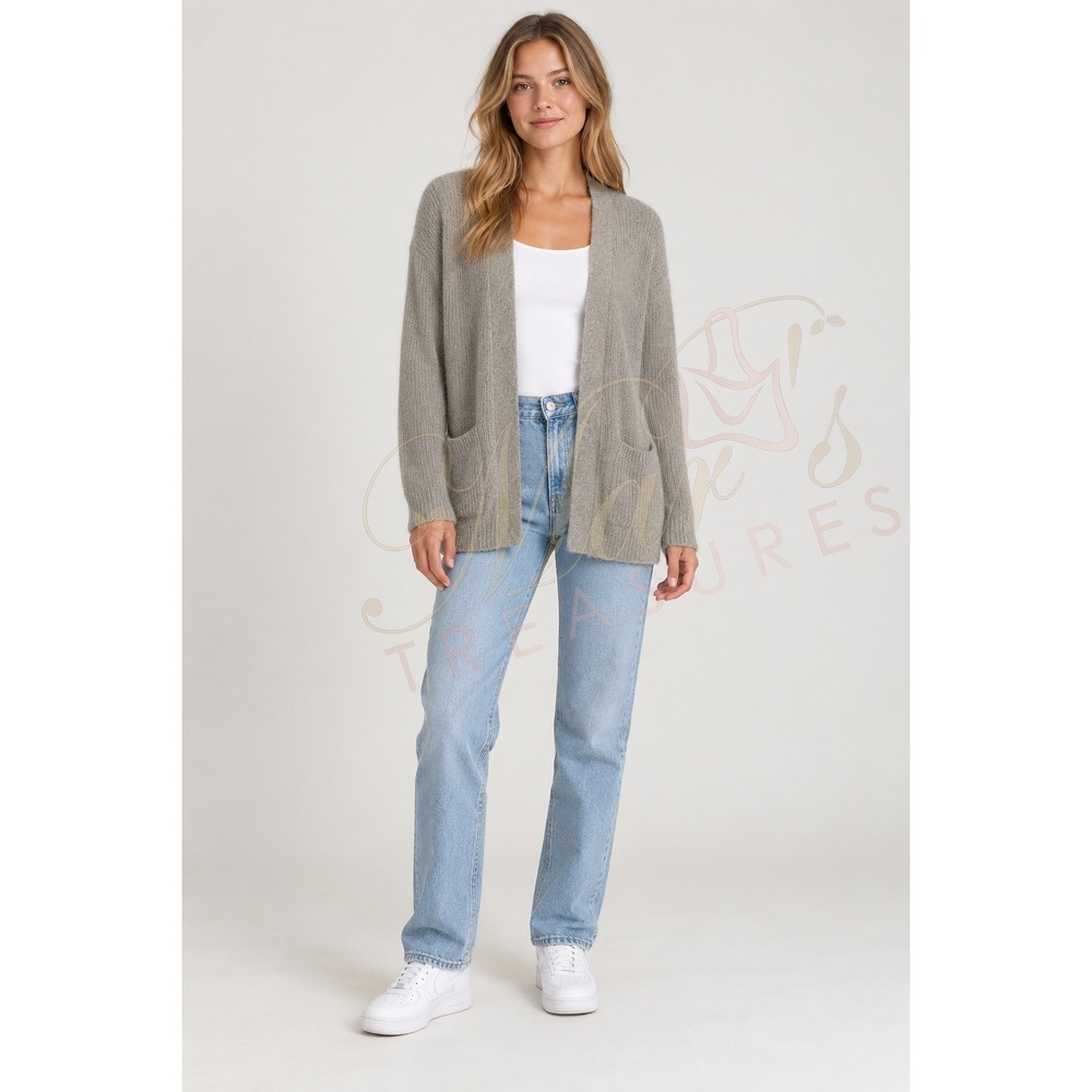 Talula Angora goat Hair Blend Gray Sweater